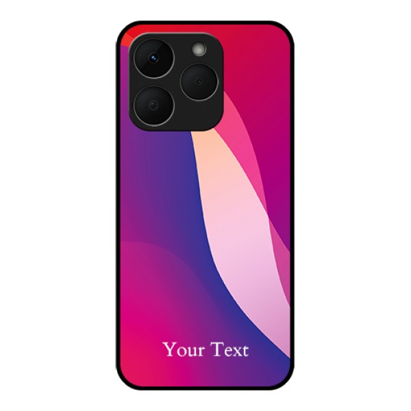 Realme Narzo 90 5G Custom Glass Phone Case - Digital Abstract Overlap Design