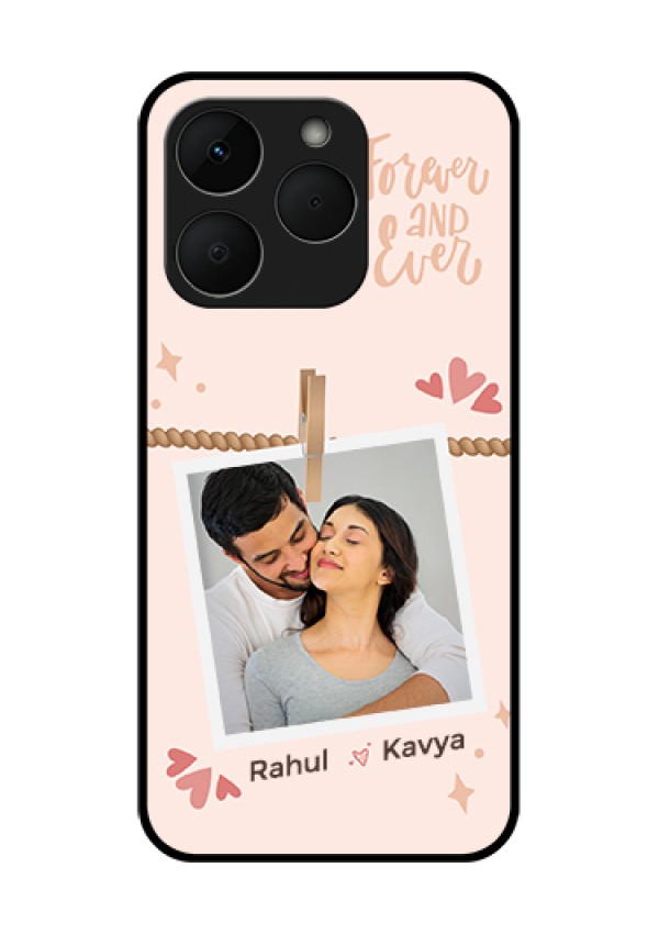 Realme Narzo 90 5G Custom Glass Phone Case - Forever And Ever Love Design