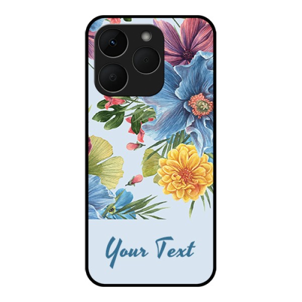 Realme Narzo 90 5G Custom Glass Phone Case - Stunning Watercolored Flowers Painting Design Realme Narzo 90 5G Custom Glass Phone Case - Stunning Watercolored Flowers Painting Design