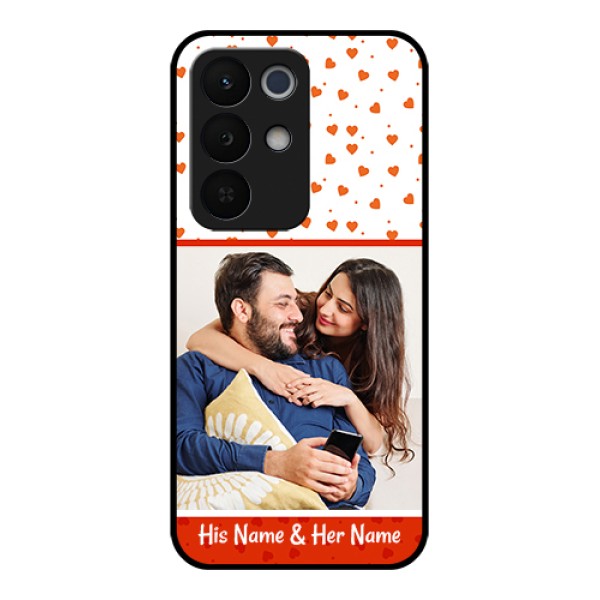 Realme Narzo 90X 5G Custom Glass Phone Case - Orange Love Symbol Design