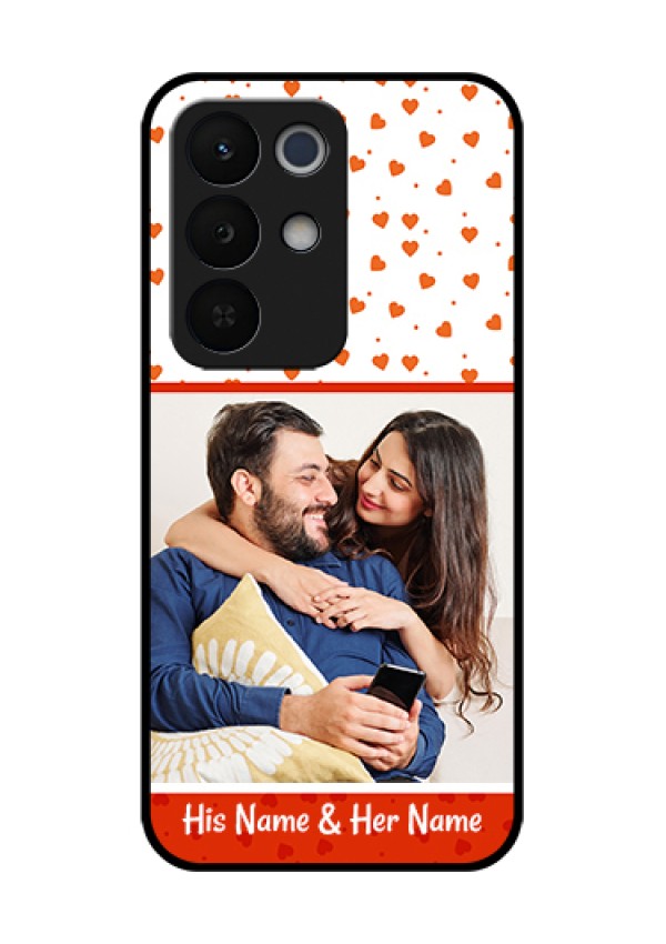 Realme Narzo 90X 5G Custom Glass Phone Case - Orange Love Symbol Design