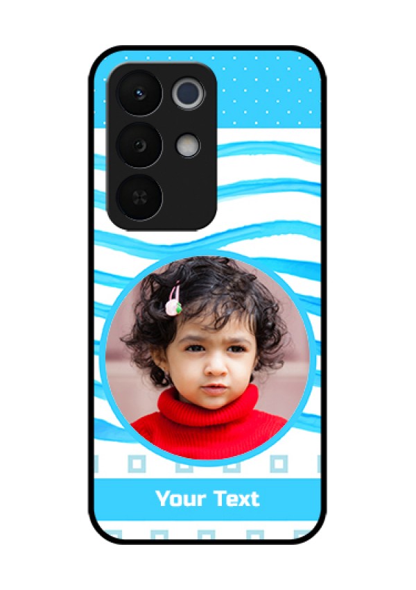 Realme Narzo 90X 5G Custom Glass Phone Case - Simple Blue Case Design
