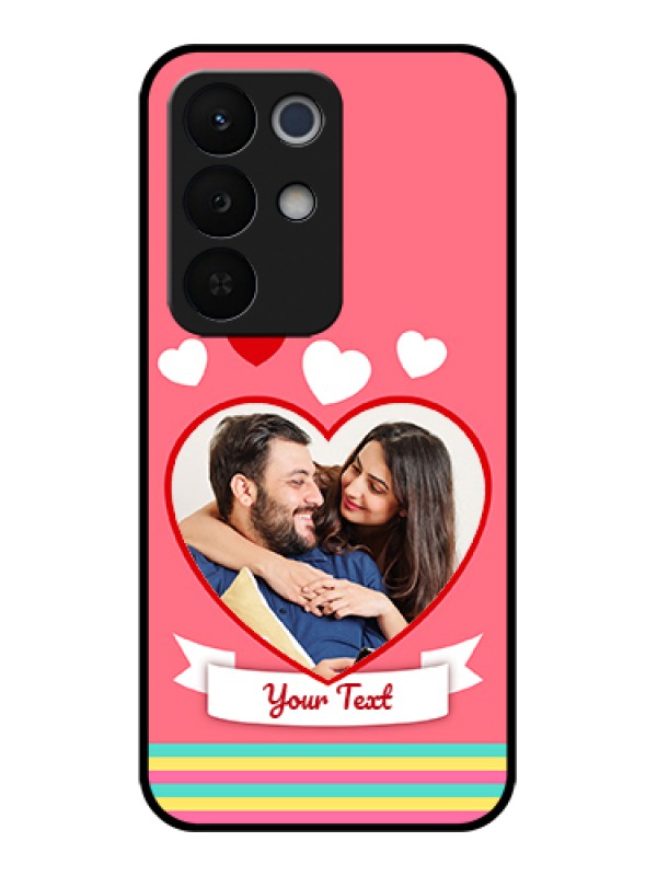 Custom Realme Narzo 90X 5G Custom Glass Phone Case - Love Shapes Doodle Design