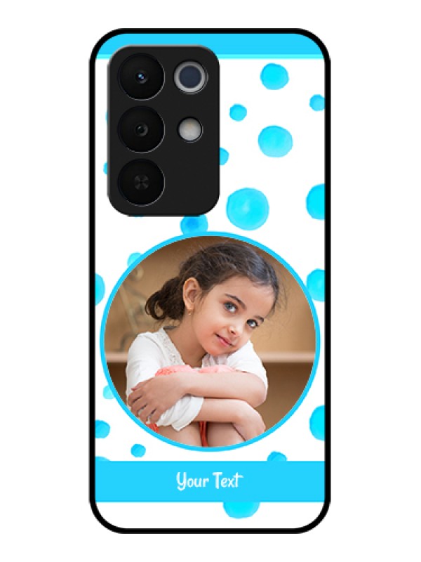 Custom Realme Narzo 90X 5G Custom Glass Phone Case - Blue Bubbles Pattern Design