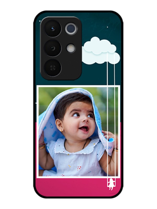 Custom Realme Narzo 90X 5G Custom Glass Phone Case - Cute Girl With Cloud Design