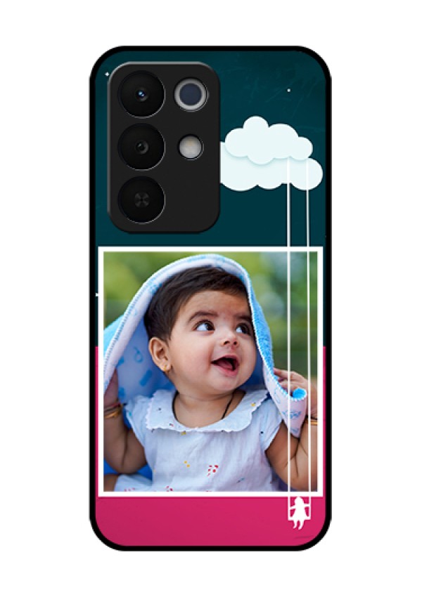 Realme Narzo 90X 5G Custom Glass Phone Case - Cute Girl With Cloud Design