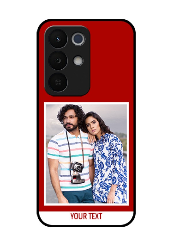 Realme Narzo 90X 5G Custom Glass Phone Case - Red Color Design