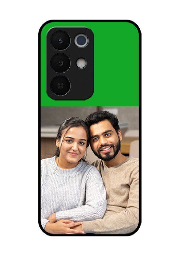 Realme Narzo 90X 5G Custom Glass Phone Case - Green Pattern Design