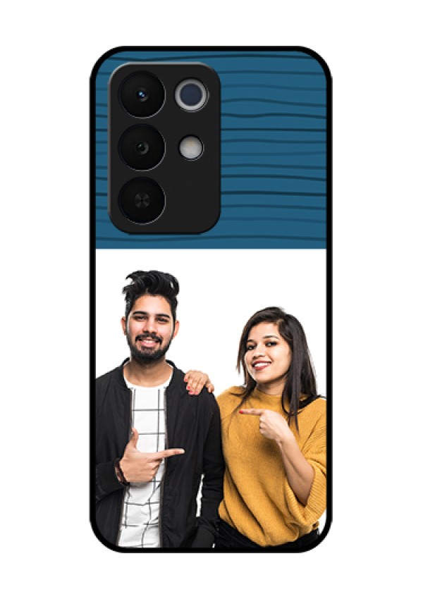Realme Narzo 90X 5G Custom Glass Phone Case - Blue Pattern Cover Design