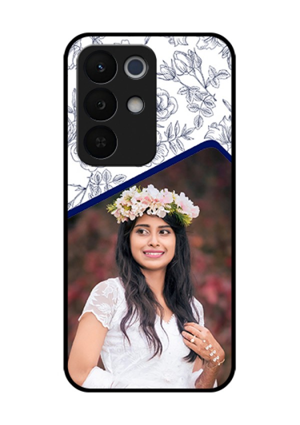 Realme Narzo 90X 5G Custom Glass Phone Case - Classy Floral Design