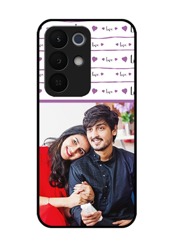 Realme Narzo 90X 5G Custom Glass Phone Case - Couples Heart Design