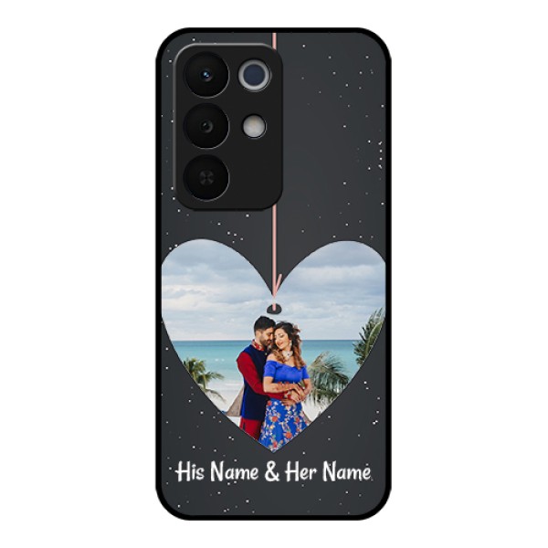 Realme Narzo 90X 5G Custom Glass Phone Case - Hanging Heart Design
