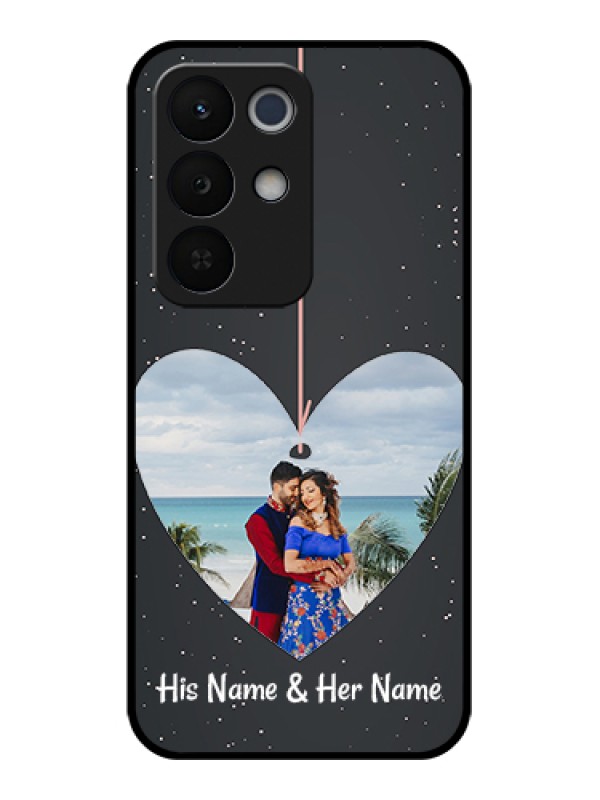 Custom Realme Narzo 90X 5G Custom Glass Phone Case - Hanging Heart Design
