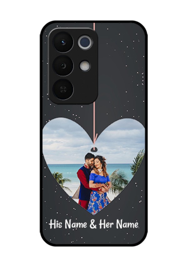 Realme Narzo 90X 5G Custom Glass Phone Case - Hanging Heart Design