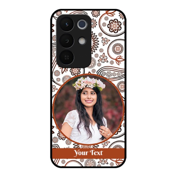 Realme Narzo 90X 5G Custom Glass Phone Case - Abstract Flower Design