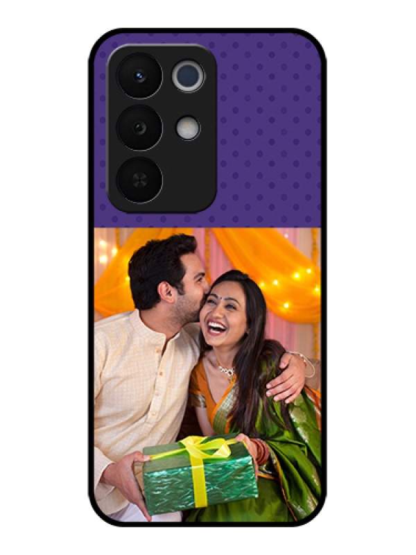 Custom Realme Narzo 90X 5G Custom Glass Phone Case - Violet Colored Pattern Design