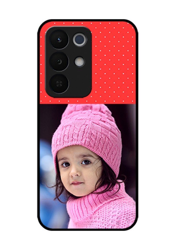 Realme Narzo 90X 5G Custom Glass Phone Case - Red Pattern Design