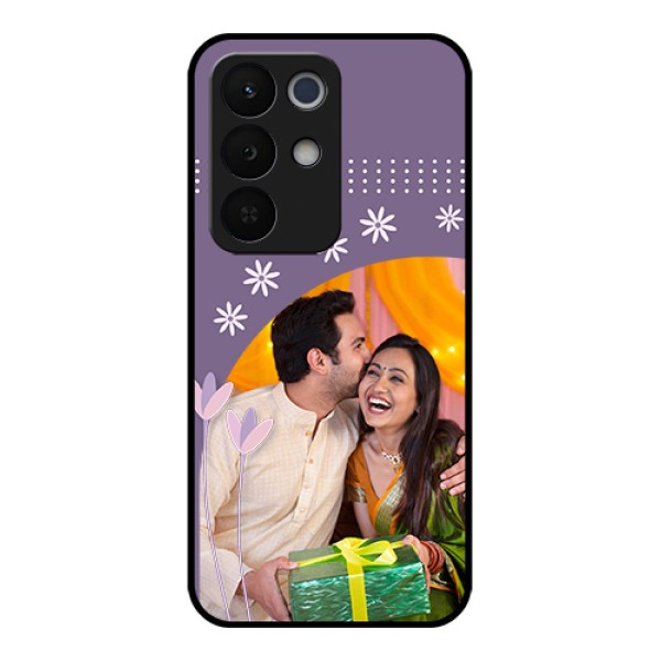 Realme Narzo 90X 5G Custom Glass Phone Case - Lavender Flowers Design