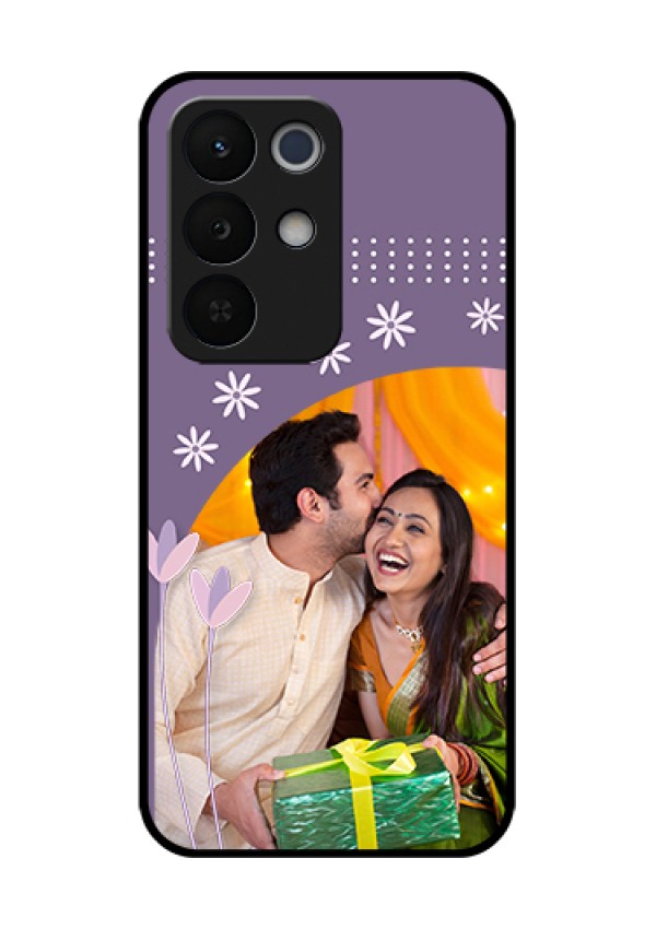 Realme Narzo 90X 5G Custom Glass Phone Case - Lavender Flowers Design