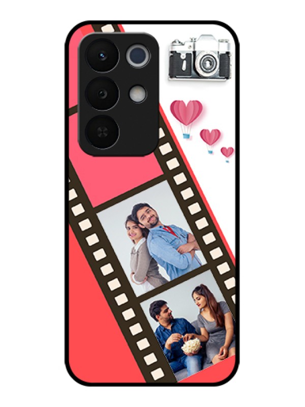 Custom Realme Narzo 90X 5G Custom Glass Phone Case - 3 Image Holder With Film Reel