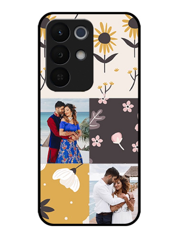 Custom Realme Narzo 90X 5G Custom Glass Phone Case - 3 Images With Floral Design