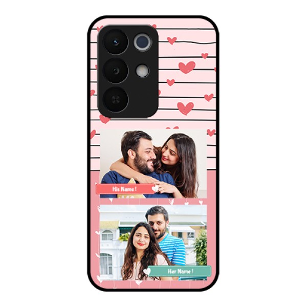 Realme Narzo 90X 5G Custom Glass Phone Case - Photo With Heart Design Realme Narzo 90X 5G Custom Glass Phone Case - Photo With Heart Design