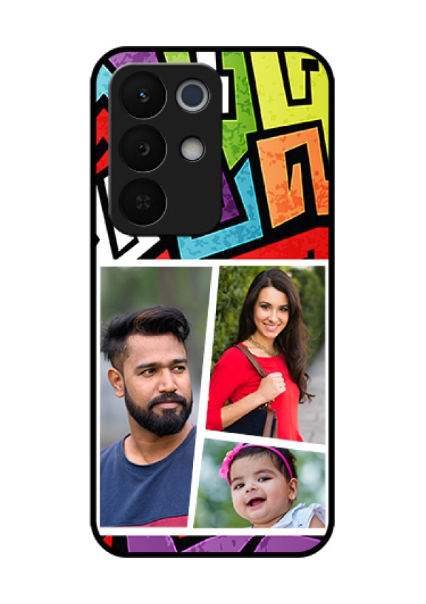 Realme Narzo 90X 5G Custom Glass Phone Case - Graffiti Pattern Design