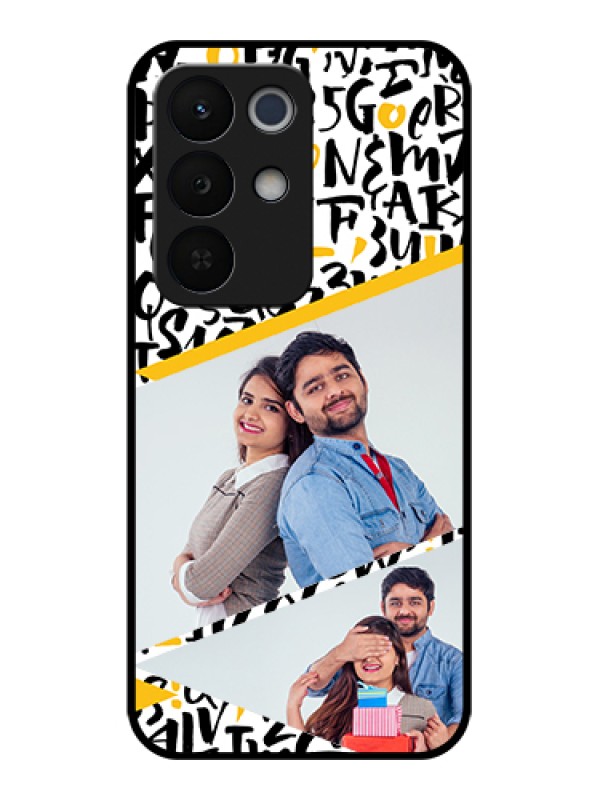 Custom Realme Narzo 90X 5G Custom Glass Phone Case - Letters Pattern Design