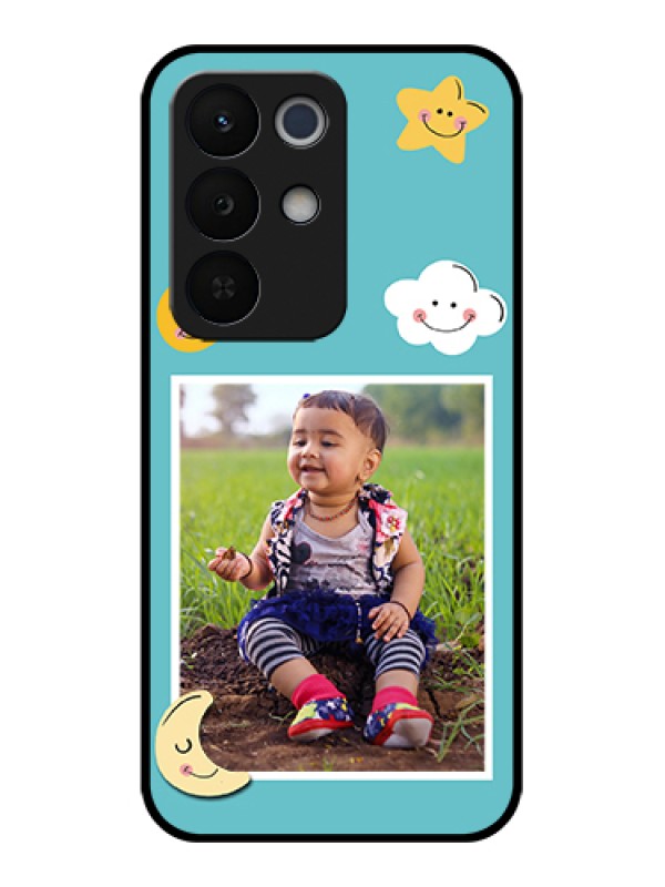 Custom Realme Narzo 90X 5G Custom Glass Phone Case - Smiley Kids Stars Design