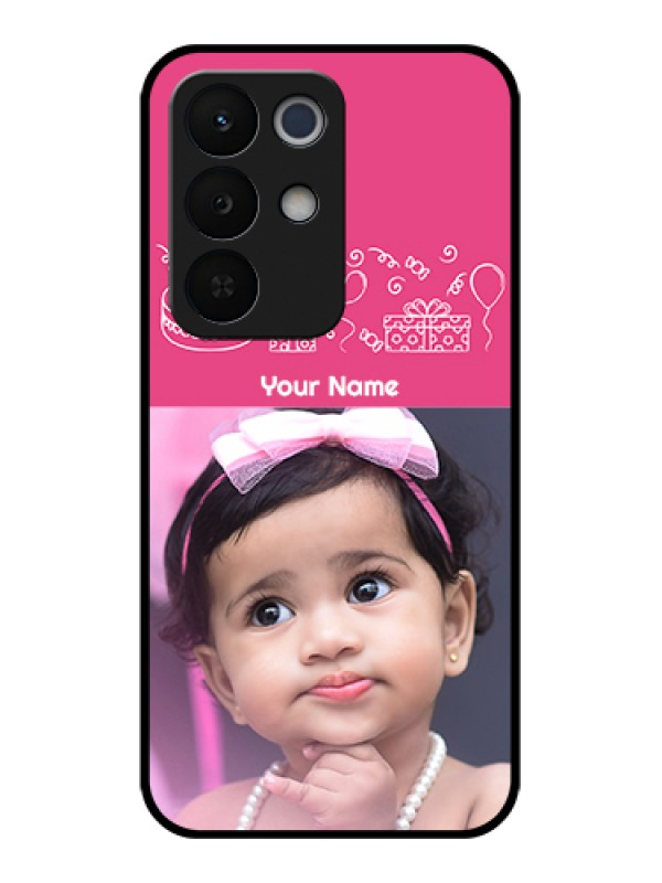 Custom Realme Narzo 90X 5G Custom Glass Phone Case - With Birthday Line Art Design