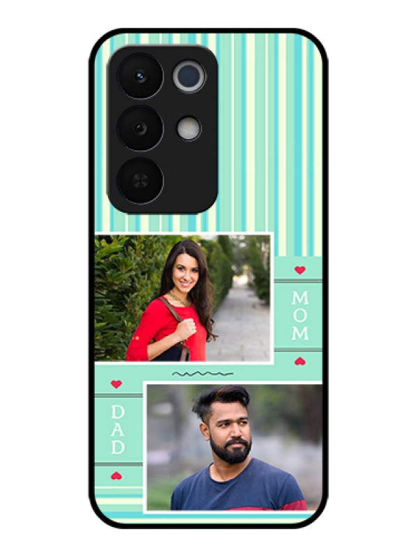 Custom Realme Narzo 90X 5G Custom Glass Phone Case - Mom & Dad Pic Design