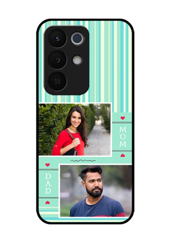 Realme Narzo 90X 5G Custom Glass Phone Case - Mom & Dad Pic Design