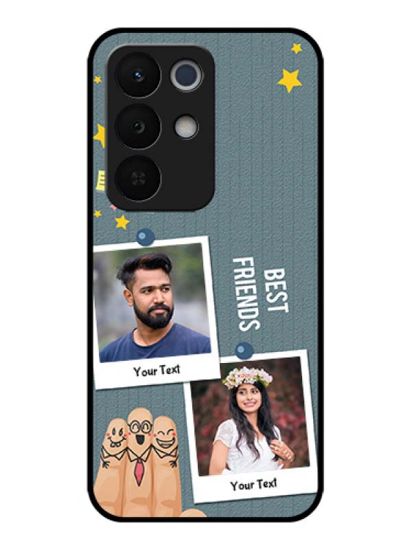 Custom Realme Narzo 90X 5G Custom Glass Phone Case - Sticky Frames And Friendship Design