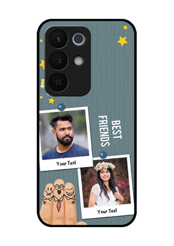 Realme Narzo 90X 5G Custom Glass Phone Case - Sticky Frames And Friendship Design