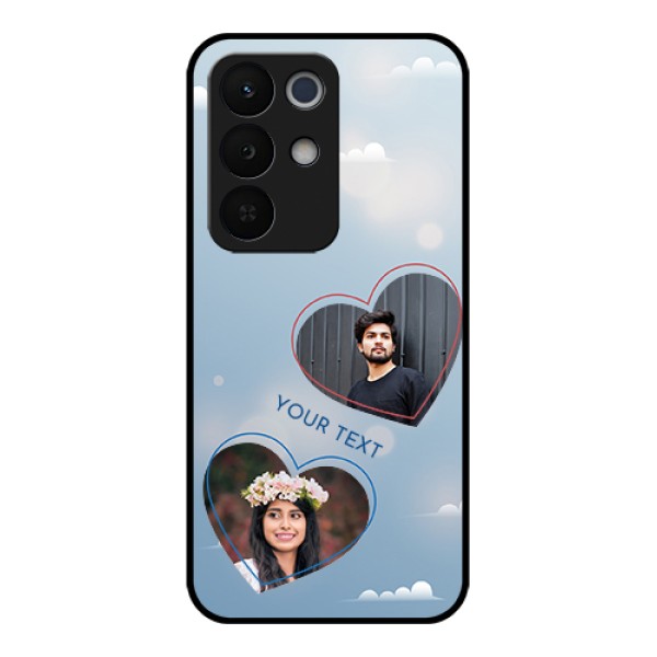Realme Narzo 90X 5G Custom Glass Phone Case - Blue Color Couple Design Realme Narzo 90X 5G Custom Glass Phone Case - Blue Color Couple Design
