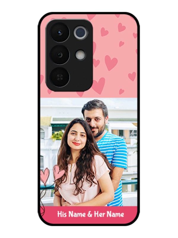 Custom Realme Narzo 90X 5G Custom Glass Phone Case - Love Design Peach Color