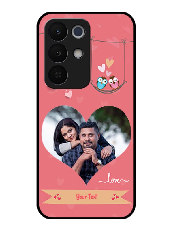 Custom Realme Narzo 90X 5G Custom Glass Phone Case - Peach Color Love Design