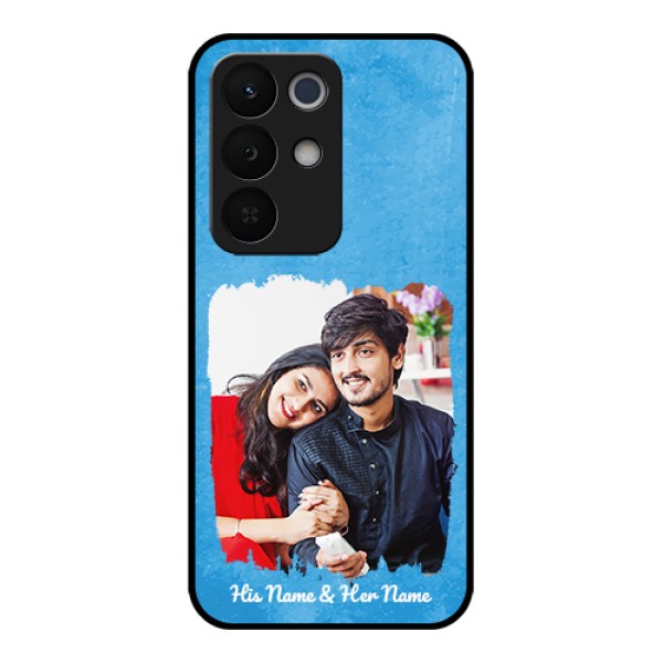 Realme Narzo 90X 5G Custom Glass Phone Case - Blue Color Vintage Design Realme Narzo 90X 5G Custom Glass Phone Case - Blue Color Vintage Design