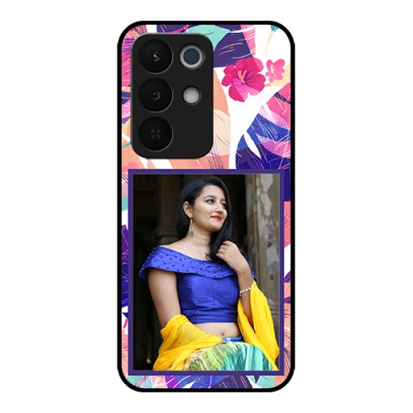 Realme Narzo 90X 5G Custom Glass Phone Case - Abstract Floral Design