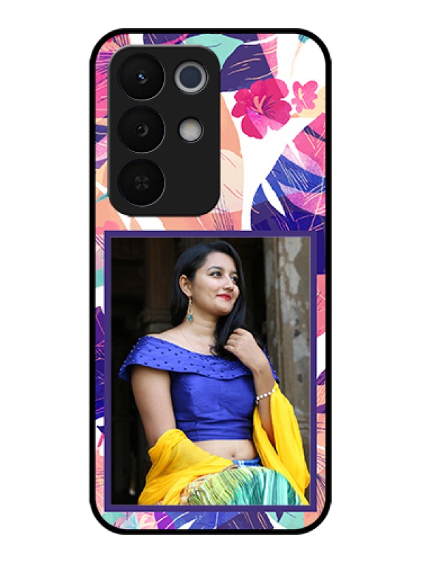 Custom Realme Narzo 90X 5G Custom Glass Phone Case - Abstract Floral Design