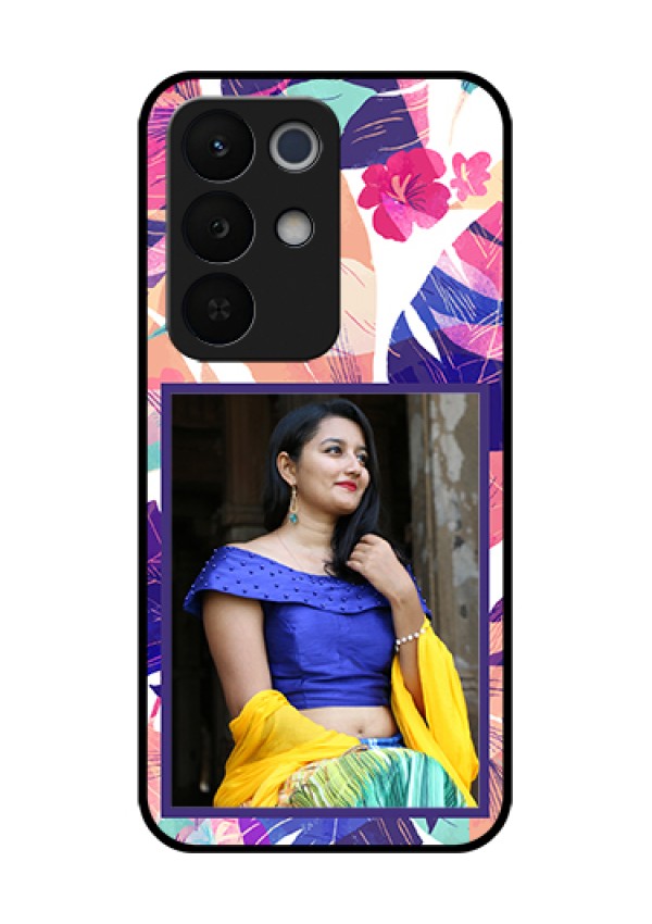 Realme Narzo 90X 5G Custom Glass Phone Case - Abstract Floral Design