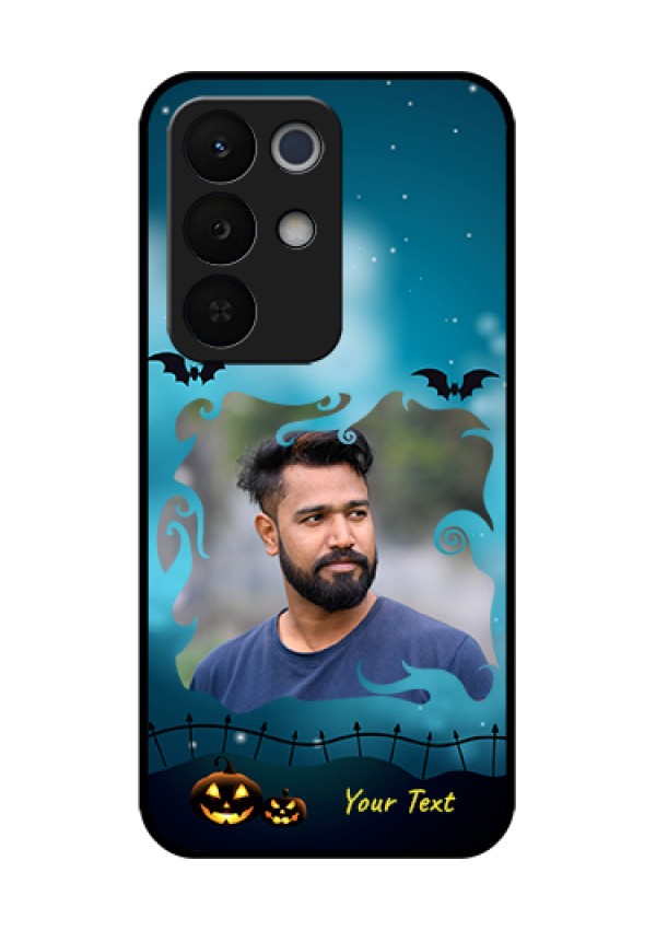 Realme Narzo 90X 5G Custom Glass Phone Case - Halloween Frame Design