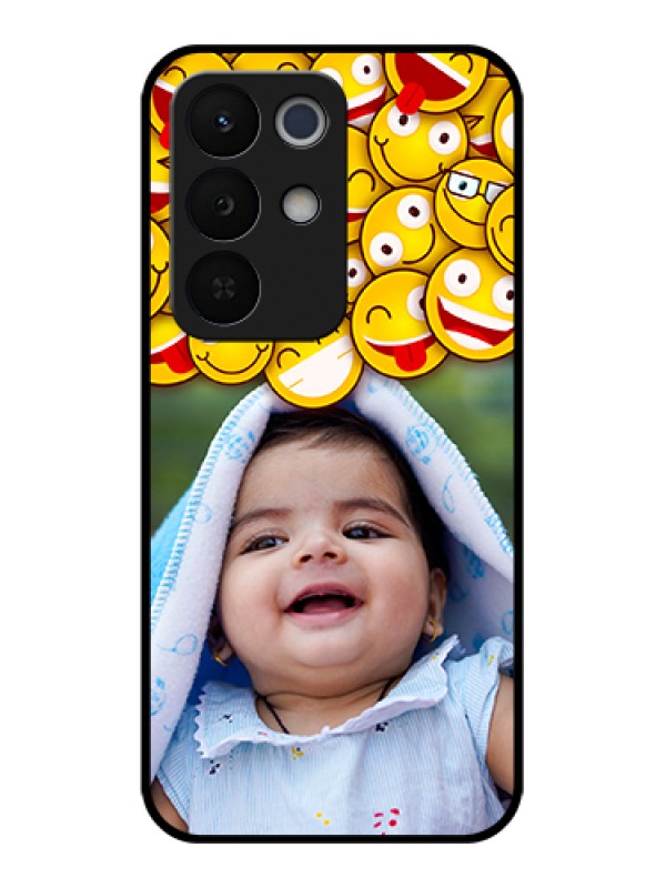 Custom Realme Narzo 90X 5G Custom Glass Phone Case - With Smiley Emoji Design