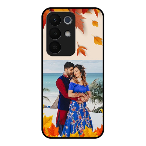 Realme Narzo 90X 5G Custom Glass Phone Case - Autumn Maple Leaves Design