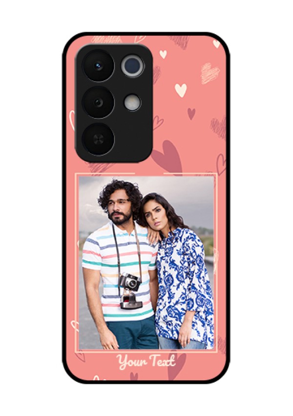 Realme Narzo 90X 5G Custom Glass Phone Case - Love Doodle Art Design