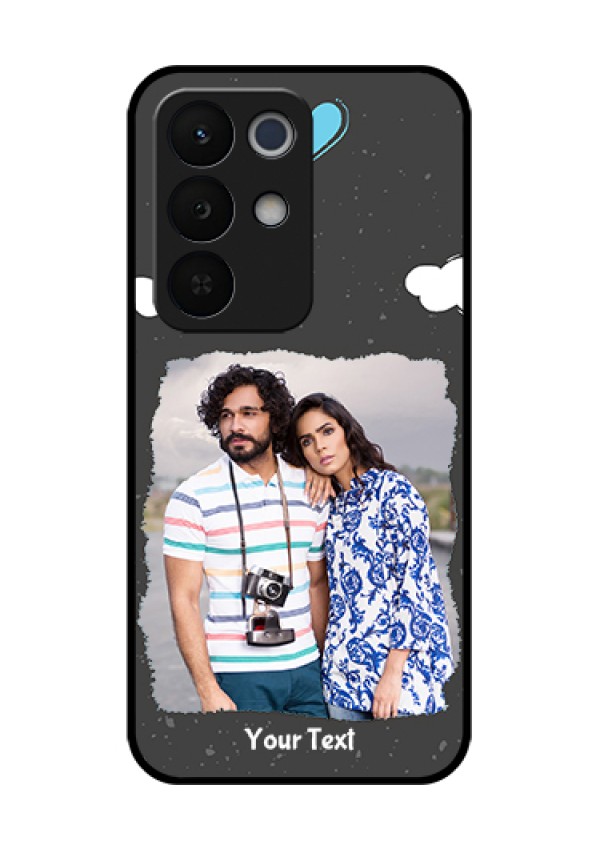 Realme Narzo 90X 5G Custom Glass Phone Case - Splashes With Love Doodles Design