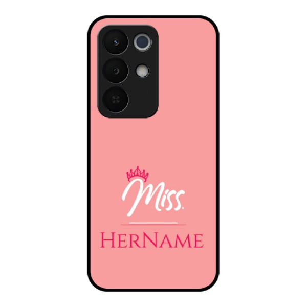 Realme Narzo 90X 5G Custom Glass Phone Case - Mrs With Name Design