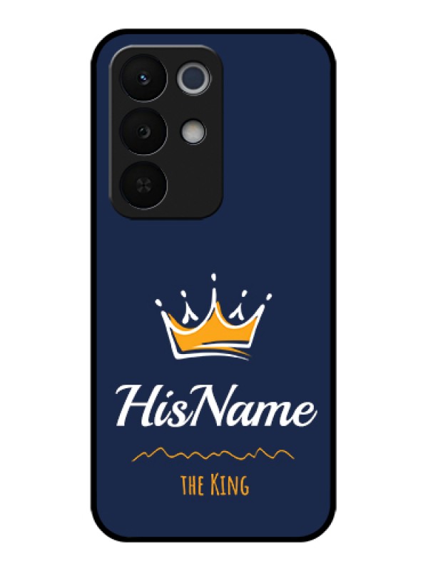 Custom Realme Narzo 90X 5G Custom Glass Phone Case - King With Name Design