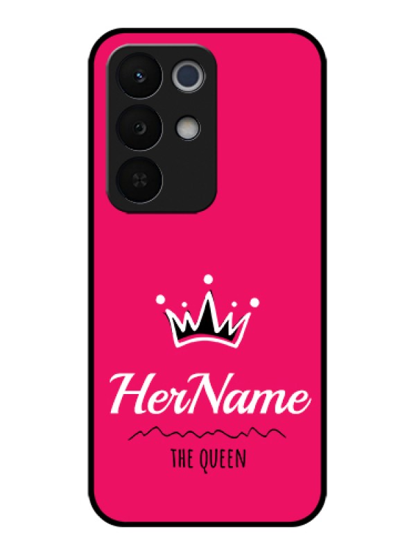 Custom Realme Narzo 90X 5G Custom Glass Phone Case - Queen With Name Design
