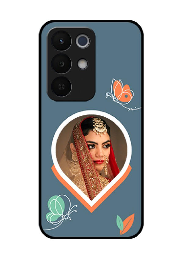 Realme Narzo 90X 5G Custom Glass Phone Case - Droplet Butterflies Design